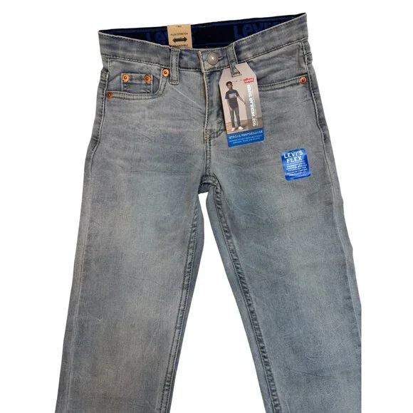 NWT Levis 502 Size 7 Boys Regular 31X30 Taper Fit Jeans 7 Reg Light Wash Denim - Picture 9 of 11